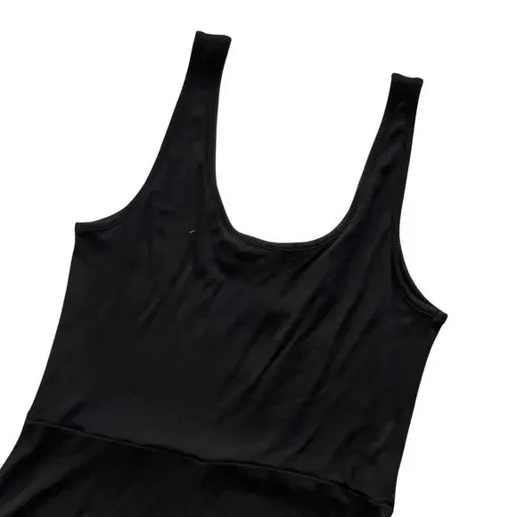 NWT Marine Layer Lexi Ribbed Knit Fit and Flare Tank Dress Size M Black - Picture 4 of 7